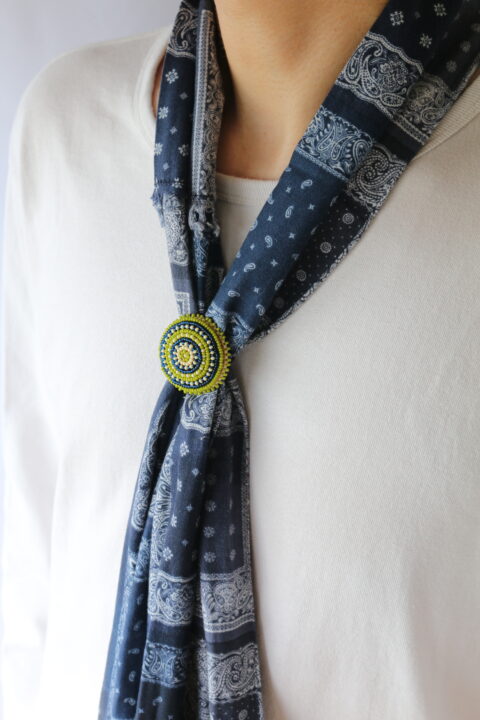 WEARING SCARF - MORNING STAR / BEAD CONCHO（L）