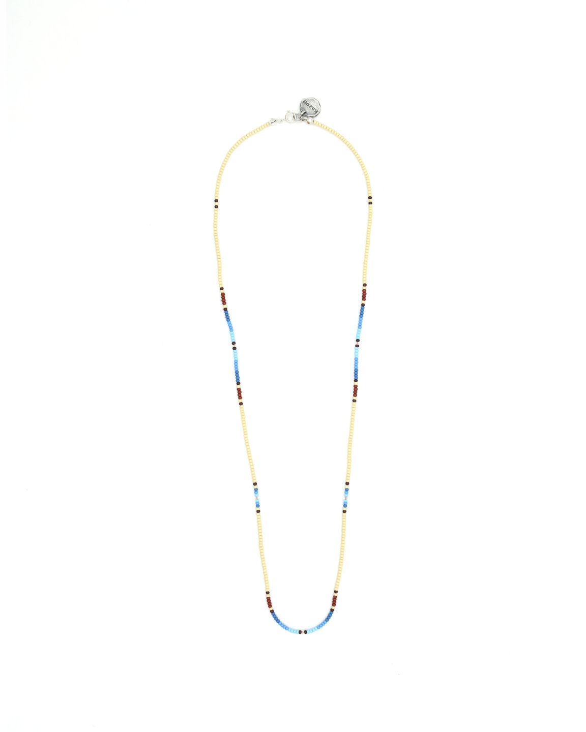 BLUE - BEIGE / BEADS NECKLACE