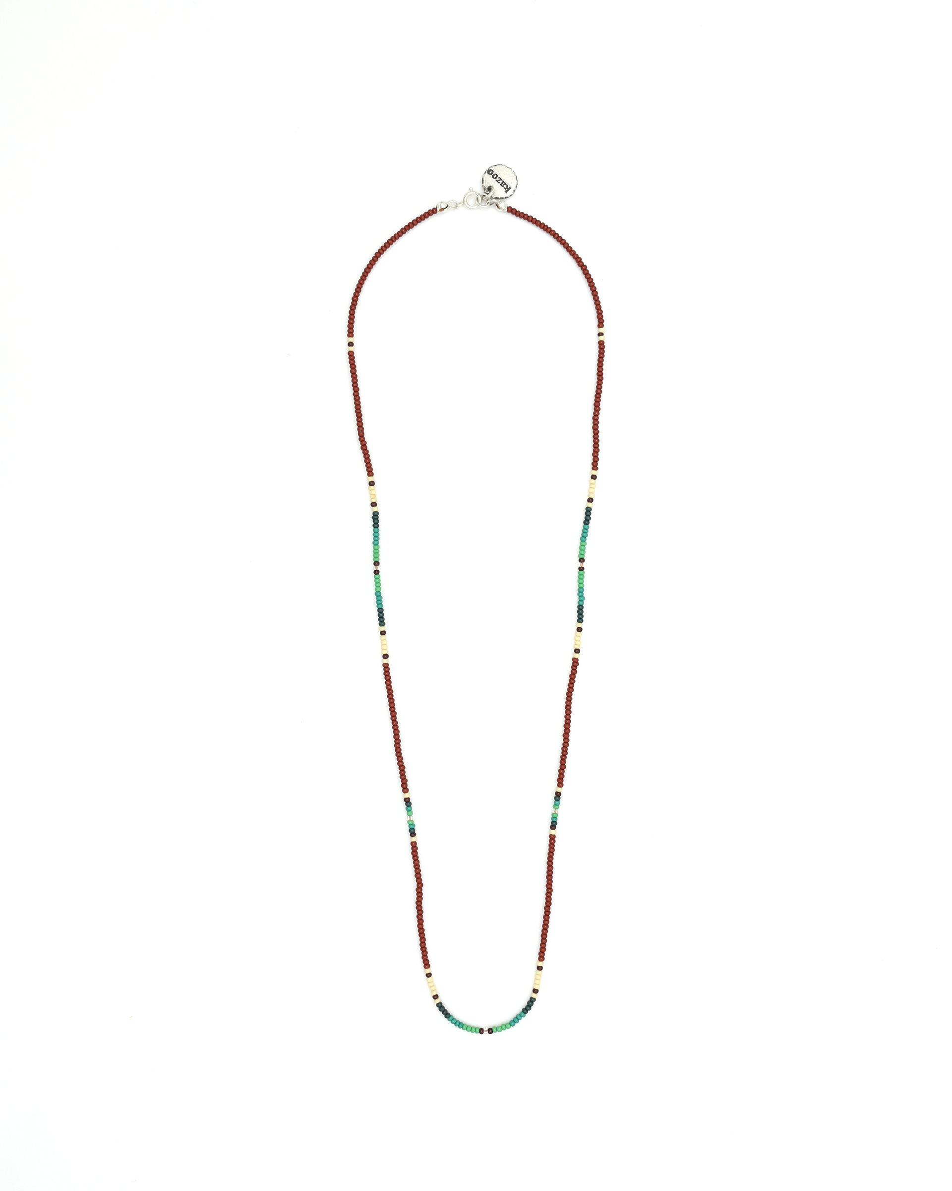 GREEN - MAROON / BEADS NECKLACE