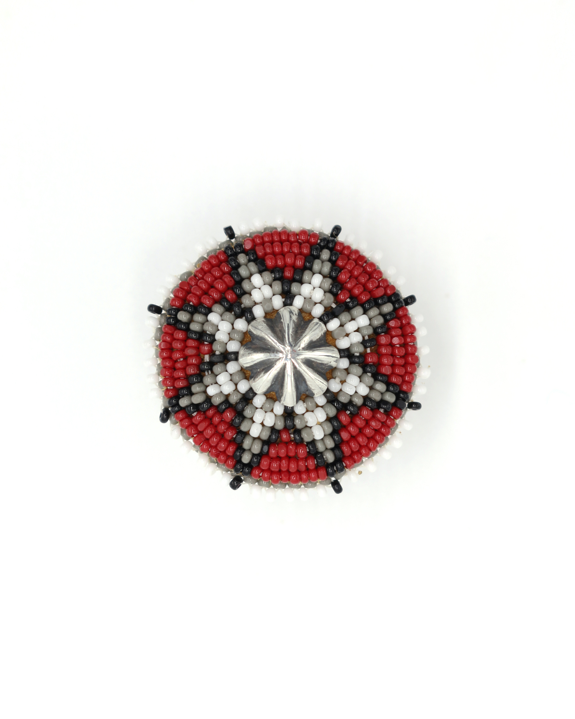 RED-SBC - MORNING STAR / SILVER & BEAD CONCHO