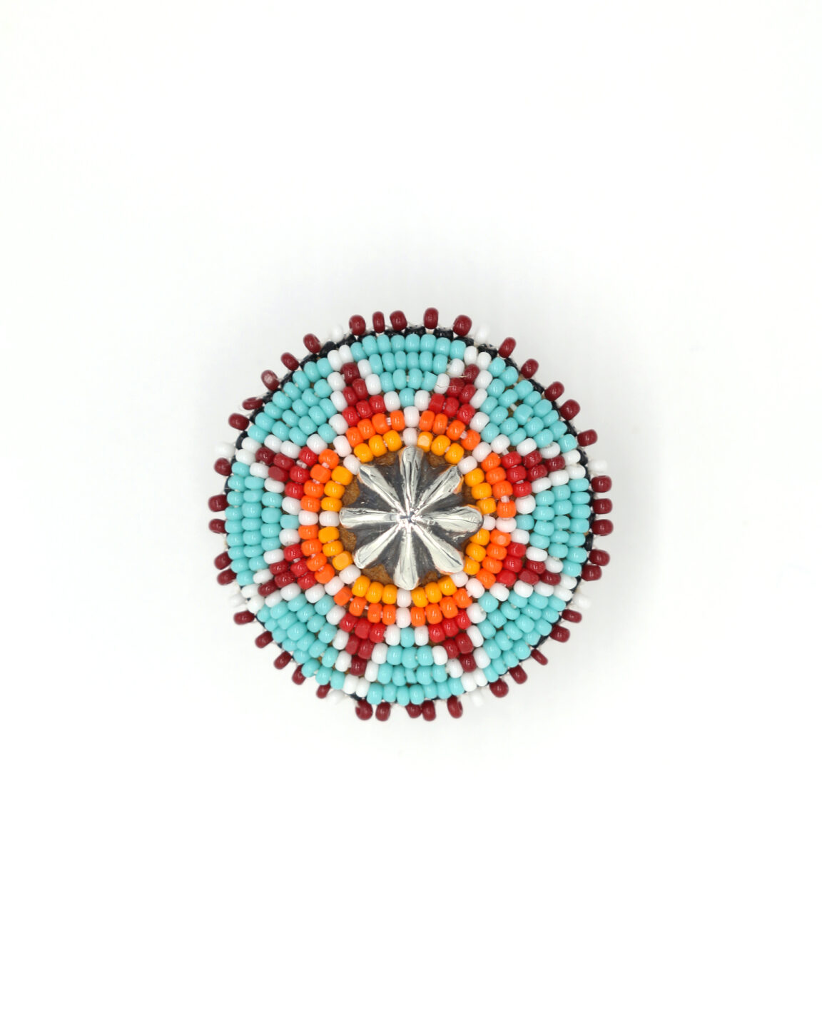 TURQUOISE-SBC - MORNING STAR / SILVER & BEAD CONCHO