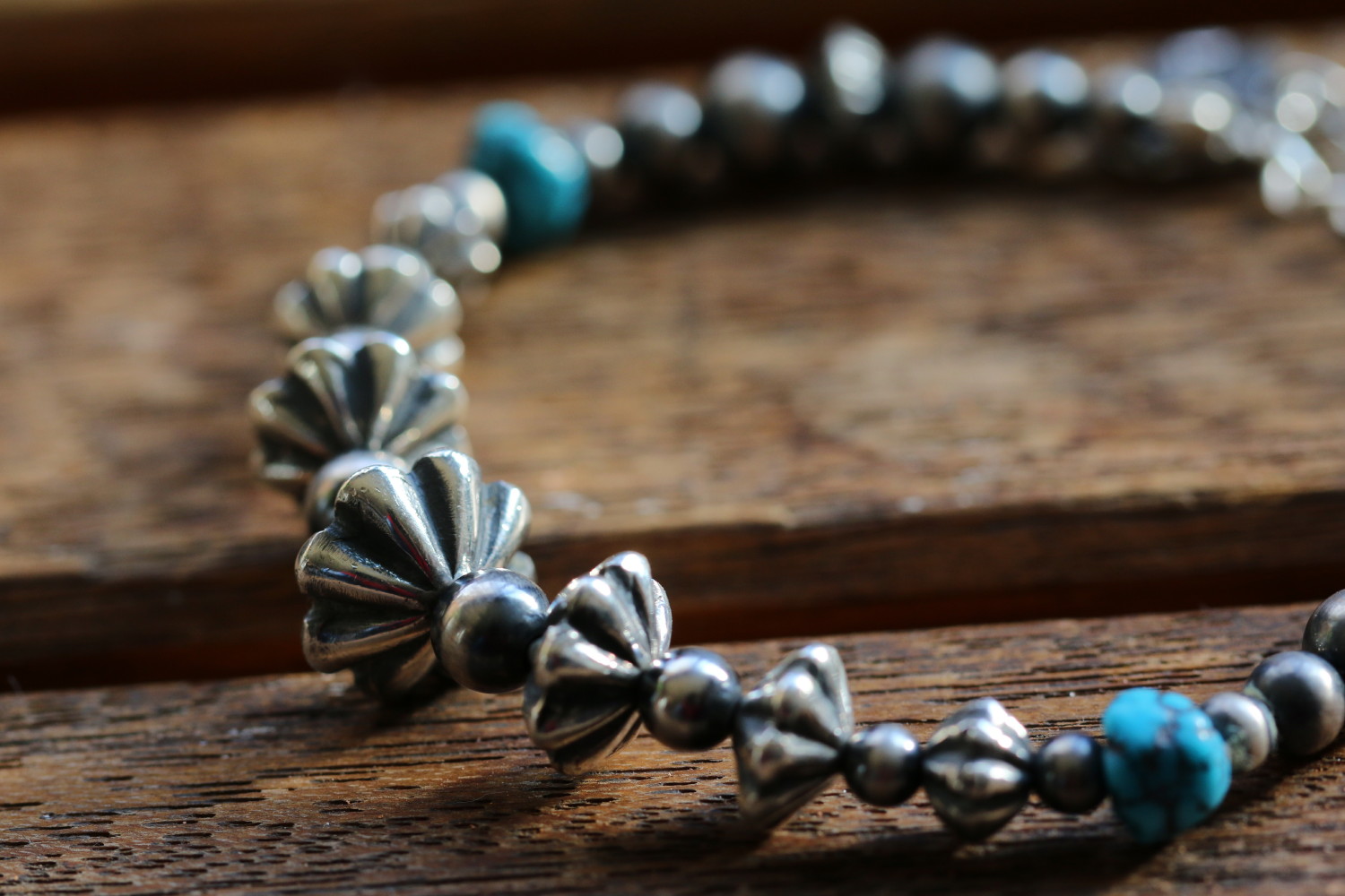 Varied Apollo Silver&Turquoise Bracelet
