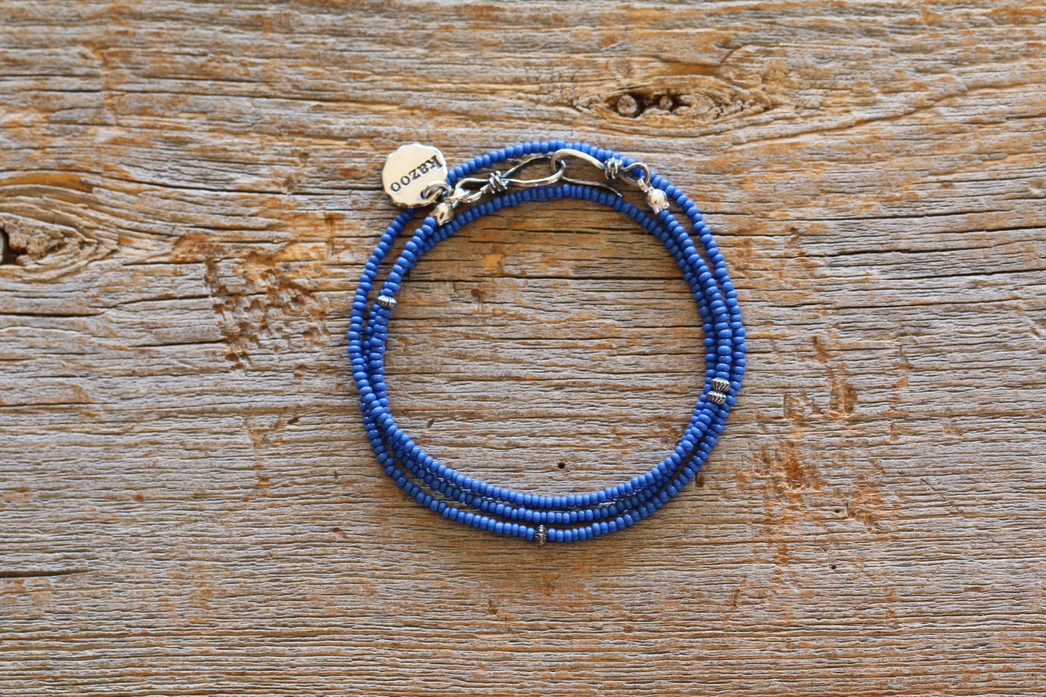 Custom Order-Beads Bracelet　ブルーのビンテージビーズが美しい。