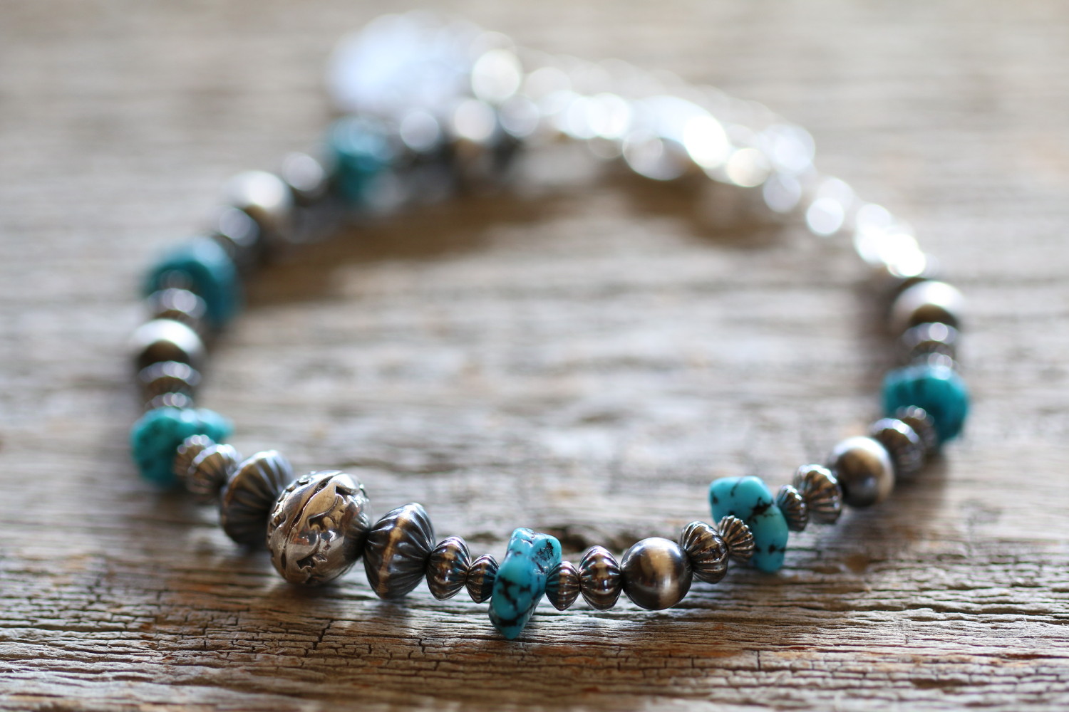 Kingman-Silver&Turquoise Bracelet
