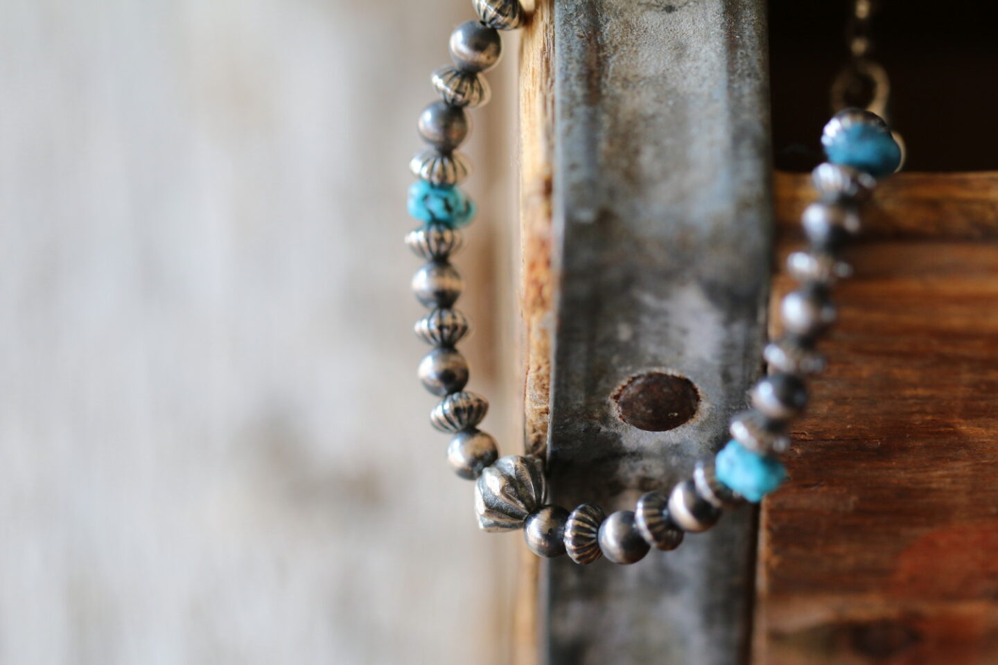 Round & Around-Silver & Turquoise Bracelet